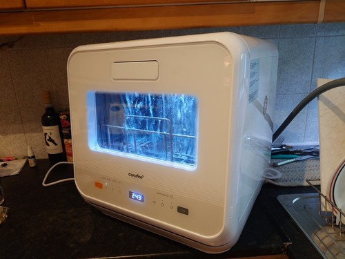 Comfee table top dishwasher - top, no